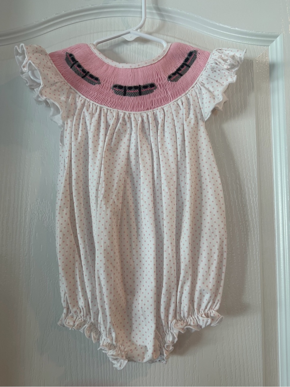 Monorail Smocked Polka Dot Bubble